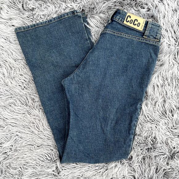 002 Coco Jeans Wear Full Function Denim Wide Leg Trouser Jeans Medium Blue - Picture 4 of 8